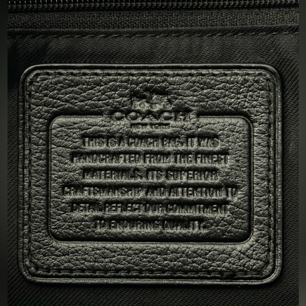 COACH MERCER SATCHEL BLACK LEATHER BAG - Picture 7 of 9